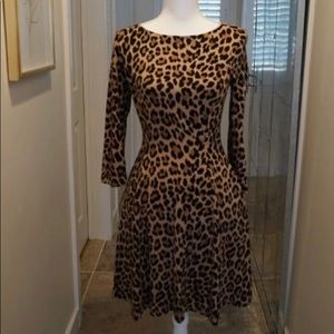 Kate Spade Leopard A-Line Dress Sz 4